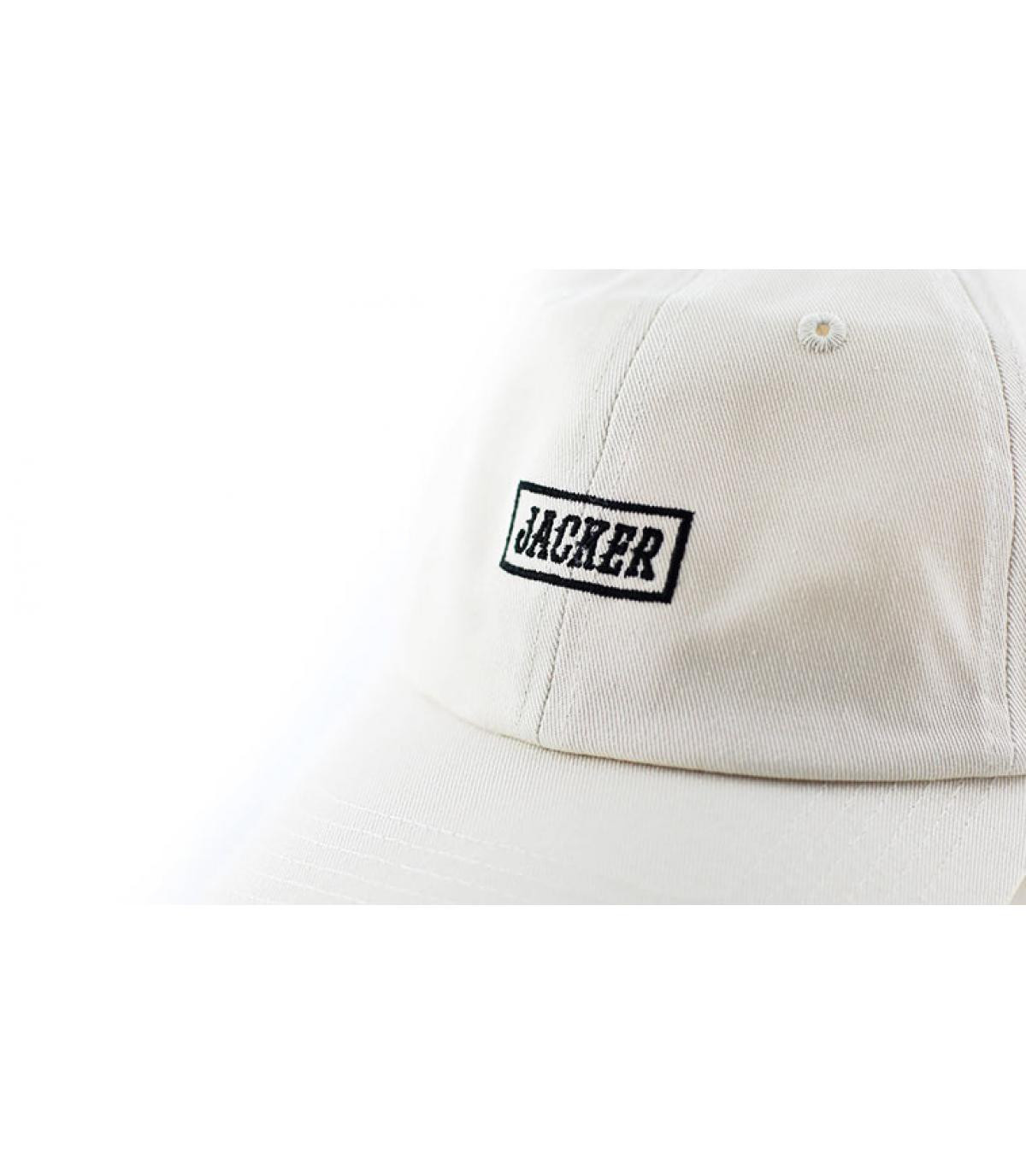 beige cap Jacker logo